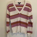 Paige Vneck Negin Pink & Gold Stripe Sweater Photo 2