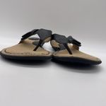 BOC Womens 7 Shoes Black Born Concept Thong Flip Flops Sandals Bow Detail Photo 8