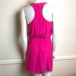 Parker  Silk Tank Mini Dress size M Hot Pink Fuchsia Barbiecore Photo 3