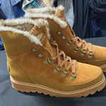 Roxy Brown Fur-Lined Winter Leather Boots wo size 9 EXCELLENT LIKE NEW CONDITION Photo 0