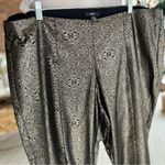 Alfani  Pants Gold Metallic Stretch Skinny 24W Cocktail Party Holiday Glam Chic Photo 6