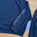 Victoria's Secret matching set sweatshirt sweatpants black w embellishments M-XL Photo 2