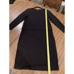 Eileen Fisher Overlay Long Sleeve Knee length sheath Dress Black 3/4 Sleeves S Photo 9