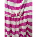 Lilly Pulitzer Pink & White Striped Sleeveless Dress With Bow Detail Adjustable Photo 1