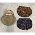 Bass Vintage Interchangeable Wood Handled Bermuda Purse GUC Photo 1