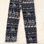 Hot Kiss Blue Bohemian Elephant Harem Print Festival Leggings Size XS Photo 3
