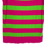 Talbots Vintage 90s Preppy Cable Knit Vest Pink Lime Stripe M Golf Academia  Photo 2