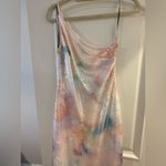 Monique Lhuillier  Pastel One-Shoulder Dress Photo 8