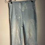 No Boundaries  Y2K Light Blue Butterly Elastic Waist Flared Jeans xs Photo 5
