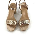 Naturalizer Women's Pandora Braided Ankle Strap Platform Heels Soft Gold Size 8 Photo 2