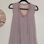 EXPRESS  Women’s Pink Sleeveless Flowy Top Size Small Relaxed Fit Lace Detail Photo 0
