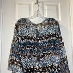 R Cinco Ranch Blue/Brown Lace 3/4 Sleeve Blouse M Size M Photo 5