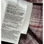 Old Navy  Women's The Boyfriend Shirt Plaid Burgundy White Size XL Extra Large Photo 5
