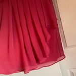 David's Bridal David’s Bridal 10 style F14847 bright pink crinkle chiffon midi dress Photo 1