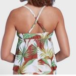 Shade & Shore New XL Tropical Leaf Print Women's Swim Top Photo 2