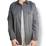 Vintage Harve Benard Gray Utility Shirt Jacket Button Front Stretch Minimalist Size 8 Photo 9