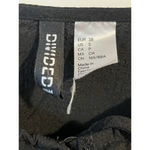 H&M Divided Mini Dress Womens Small Black Short Puff Sleeve Scoop Key Hole Neck Photo 4