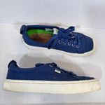 Cariama Blue Canvas Lace Up Sneakers Womens 8.5 Casual Classic Comfort Shoes Photo 9