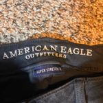 American Eagle  Outfitters Women Black Super Stretch Jegging Jean Ripped Distress Photo 1