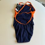 Speedo  Spark Splice Crossback One Piece Orange/Navy, size 32/6, NWT Photo 3