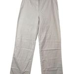 Armani Exchange AX Wide Leg Chino Pants Women's Size 0 Beige High Rise Casual Photo 11