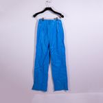 NEW Meshki Sima Faux Vegan Leather High Waist Straight Leg Pants Azure Blue M Photo 3