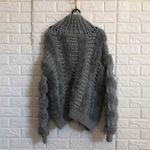 Vintage Andriano oversized Gray fluffy zip‎ up sweater Women's Size L Taiwan Size L Photo 6