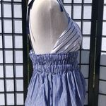 Miley + Molly 🔷 Blue Stripe Peplum Tank Blouse Photo 6