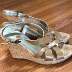 Guess Brown Strappy Cork Wedge Sandals S8 Photo 4