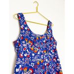 Boden Sabina Midi Dress Size 12R Blue Floral Aline Sleeveless Preppy Cocktail Photo 6