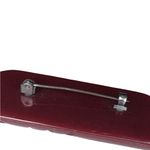 Vintage 1930s Carved Bakelite Dress Clip Deep Oxblood Red Leaf Motif Photo 3