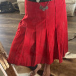 None Vintage wool Red A-Line pleated Women's Skirt Photo 0