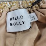 Hello Molly  Gold Sequin Halter Prom Dress Small Open Back Formal High Slit NEW Photo 7