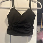 Free People Movement NWOT FREE PEOPLE Good Karma Ruched Crop Tank Top - Black Size:Xs/s $38 MSRP No refunds or cancellations  Photo 10