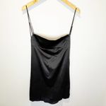 Princess Polly  NWT Black Satin Kendra Mini Dress - size 12 Photo 3