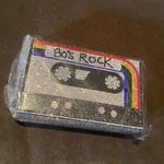 None Women’s Sparkly Cassette Tape Shaped Clutch Purse Bag DifferentLength Chains NWT Photo 11