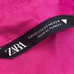 ZARA  Satin Twist Front Long Sleeve Mini Shirt Dress Size Extra Small Photo 7