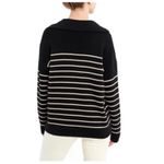 LA LIGNE Sailor Stripe Cotton Sweater Size XL Black Photo 1