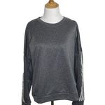 Adidas Running Women's Size Large (L) Gray Long Sleeve Sweatshirt 3 White Stripe Photo 0