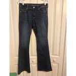 American Eagle Womens Kick Boot Jeans Super Stretch Dark Wash Size 12 Regular Photo 1