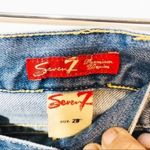 Seven 7 Women's Distressed Jeans Straight Leg Destroyed Denim Blue Size 29 Photo 2