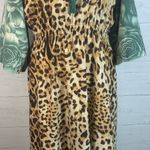 Kaftan dress leopard print US size L long womens Multi Size L Photo 0