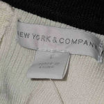 NWT New York & Company Womens Black White Sweater Dress‎ Large Photo 4