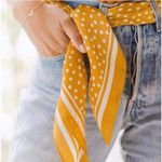 Cleobella  Anthropologie Polka Dot Marigold Yellow Scarf Photo 9