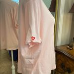 NYDJ Pink Relaxed Short Sleeve Tee Photo 4