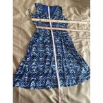 Nine West  Dress Women's 16 Sleeveless V-Neck Partially Lined Blue Stretch Photo 8