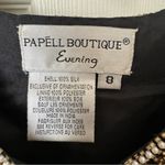 Papell Boutique  Evening Cardigan Jacket Size 8 Silk Beaded Detail Photo 5