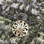 Common Threads Striped Cardigan Sweater Women Wool Cotton Acrylic Green Purple Unique Buttons Photo 3