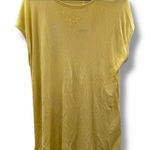 Everlane Tight Knit Dark Yellow Gold Short Sleeve Lightweight Top Sz L NEW Photo 0