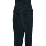 Free People Century Overalls Eclipse Black Bib Skinny Jean Denim Stretch Size 26 Photo 0